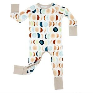 LittleSleepies Kids Unisex Onesie Luna Neutral Crescent Zippy. Size 2T. NWT!